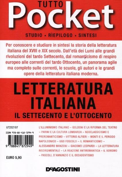 Tutto letteratura italiana. Il Settecento e l'Ottocento - copertina