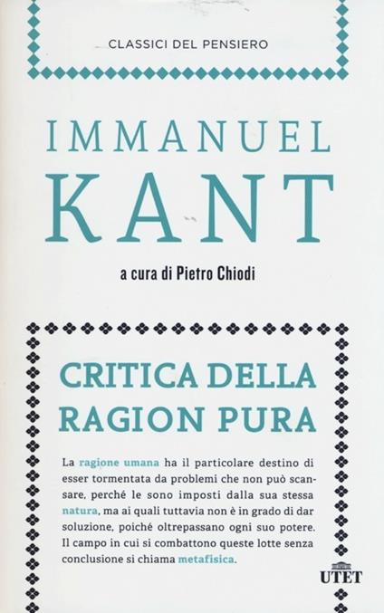 Critica della ragion pura - Immanuel Kant - copertina