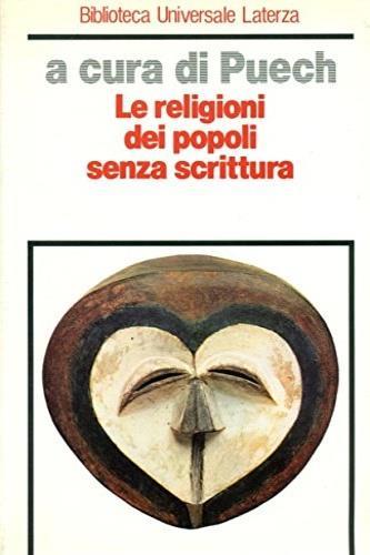 Le religioni dei popoli senza scrittura - copertina