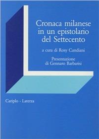 Cronaca milanese di un epistolario del Settecento - copertina