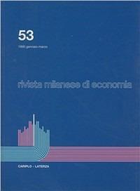 Rivista milanese di economia. Vol. 53 - copertina