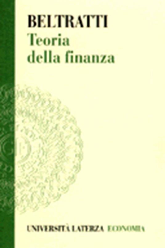 Teoria della finanza - Andrea Beltratti - copertina
