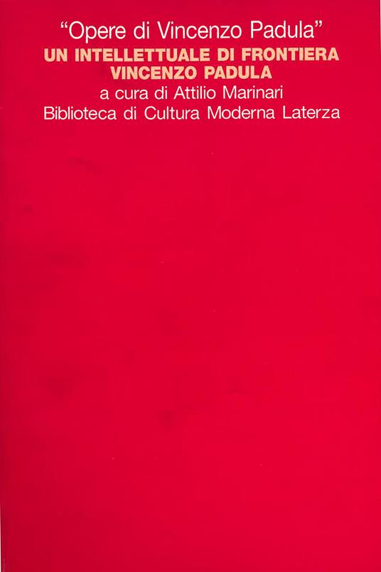 Un intellettuale di frontiera: Vincenzo Padula - copertina