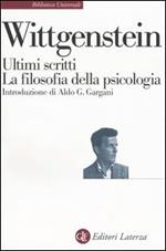 Ultimi scritti 1948-1951. La filosofia della psicologia