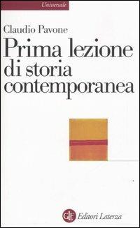 Prima lezione di storia contemporanea - Claudio Pavone - copertina