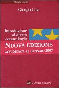 Introduzione al diritto comunitario - Giorgio Gaja - copertina