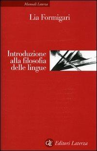 Introduzione alla filosofia delle lingue - Lia Formigari - copertina