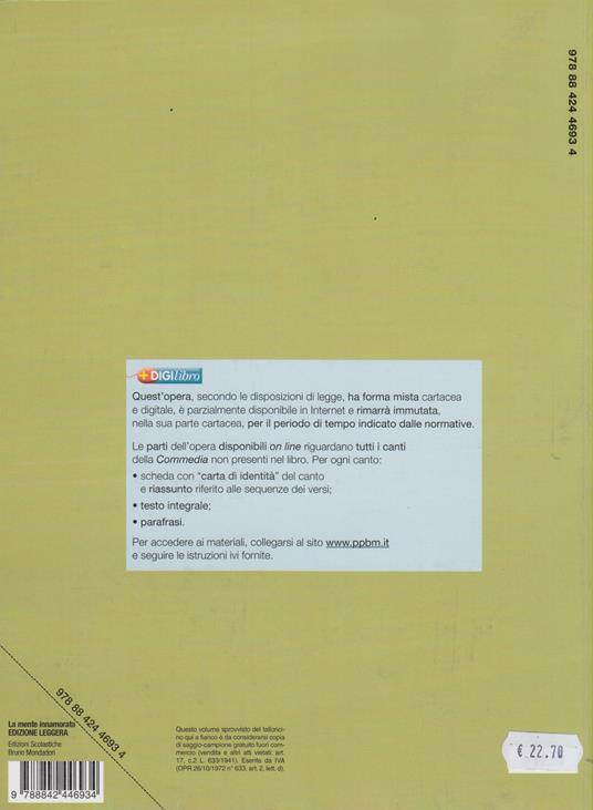  La mente innamorata. Divina commedia. Antologia. Ediz. leggera. Con espansione online - 2