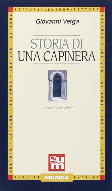 Storia di una capinera - Giovanni Verga - copertina