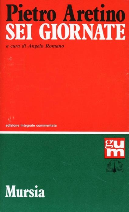 Sei giornate - Pietro Aretino - copertina