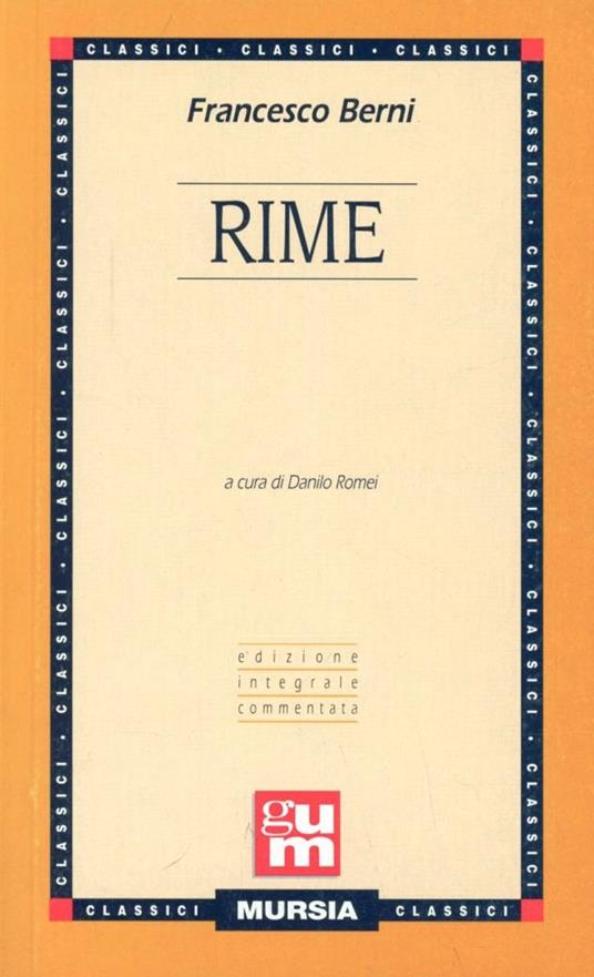 Rime - Francesco Berni - copertina