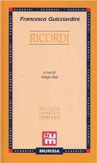 Ricordi - Francesco Guicciardini - copertina