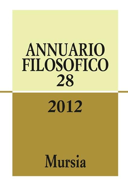 Annuario filosofico 2012. Vol. 28 - copertina