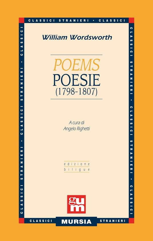 Poems-Poesie (1798-1807). Testo a fronte inglese - William Wordsworth - copertina