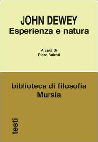 Esperienza e natura - John Dewey - copertina