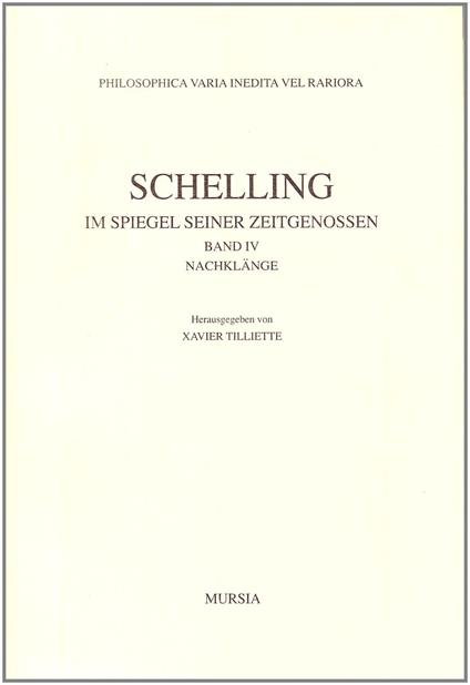 Im Spiegel seiner Zeitgenossen - Friedrich W. Schelling - copertina