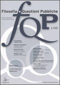 FQP. Filosofia e questioni pubbliche (2005). Vol. 1 - copertina