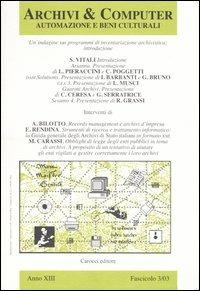 Archivi & computer. Automazione e beni culturali (2003). Vol. 3 - copertina