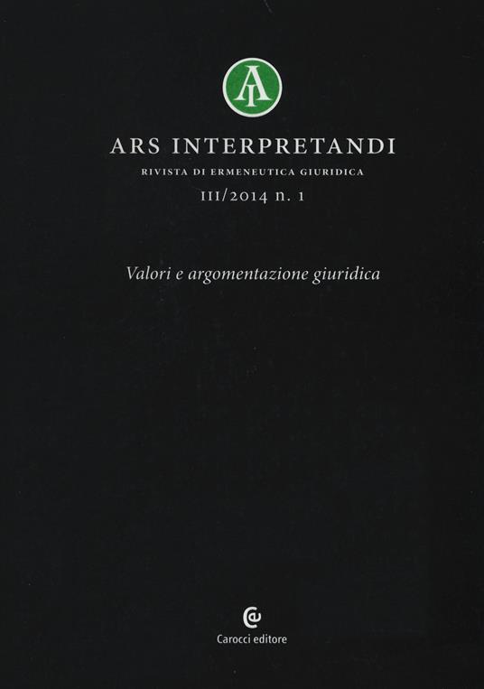 Ars interpretandi (2014). Vol. 1 - copertina