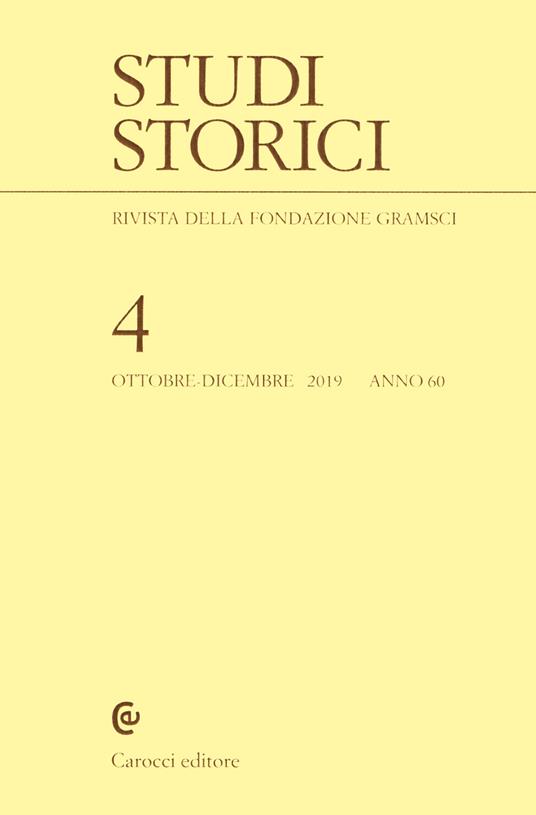 Studi storici (2019). Vol. 4 - copertina