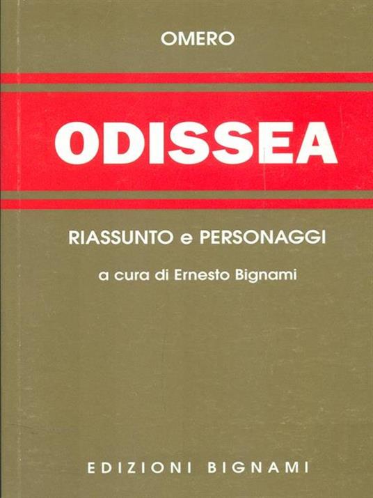 Odissea. Riassunto e personaggi dell'opera - Omero - copertina