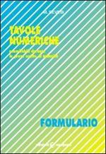 Tavole numeriche. Formulario