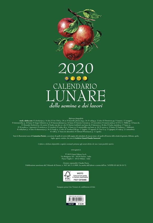 Calendario Lunare delle Semine e dei Lavori 2020 — Calendario