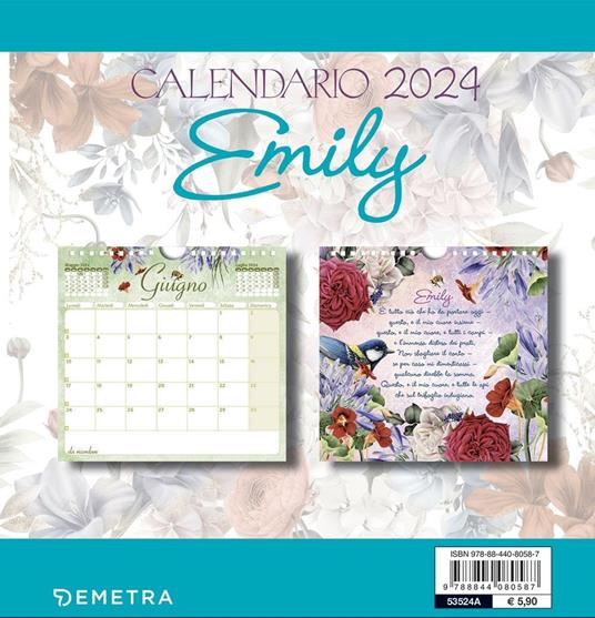 Calendario Emily desk 2024 - Demetra - Cartoleria e scuola