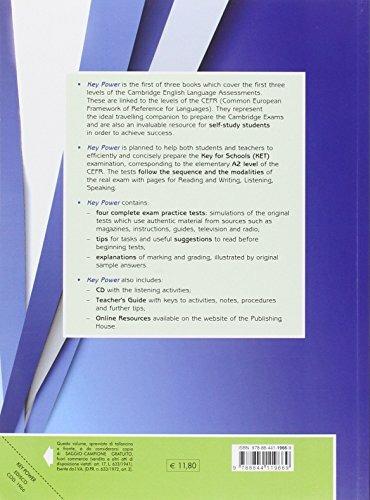  Key power KET. Four practice tests for the Cambridge English Key for schools. per la Scuola media. Con espansione online -  Lindsey Cook, Annabel Pope - 2