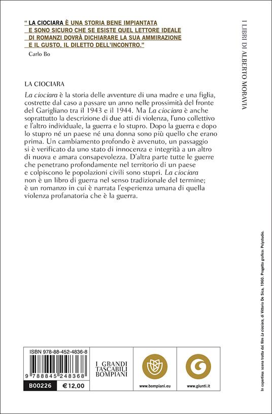 La ciociara - Alberto Moravia - Libro - Bompiani - I grandi tascabili | IBS