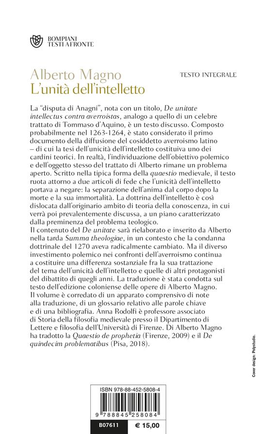 L' unità dell'intelletto. Testo latino a fronte - Alberto Magno (sant') - 2