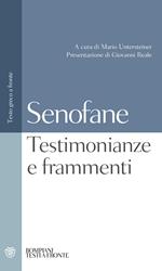 Testimonianze e frammenti. Testo greco a fronte