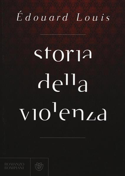 Storia della violenza - Édouard Louis - copertina