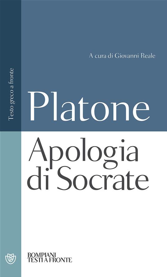 Apologia di Socrate. Testo greco a fronte - Platone - copertina