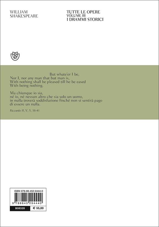 Tutte le opere. Testo inglese a fronte. Vol. 3: I drammi storici - William  Shakespeare - Libro - Bompiani - Classici della letteratura europea