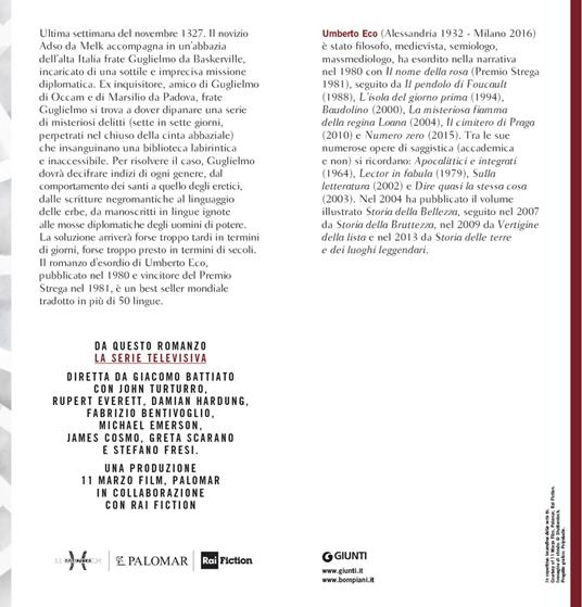 Il nome della rosa - Umberto Eco - Libro - Bompiani - Tascabili narrativa