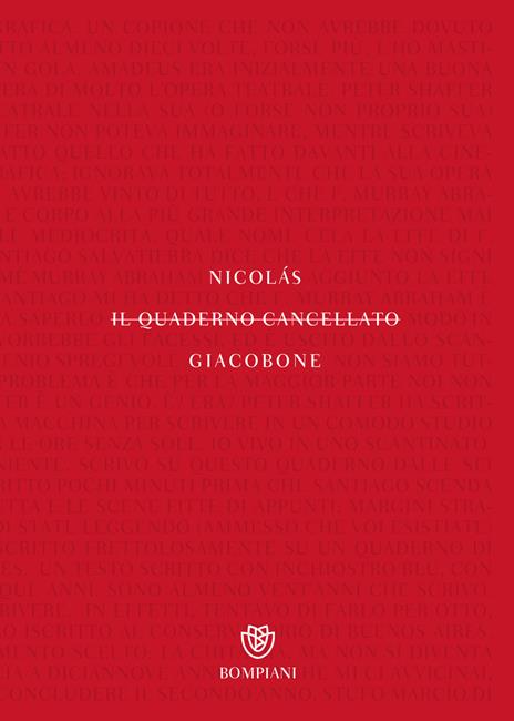 Il quaderno cancellato - Nicolás Giacobone - copertina