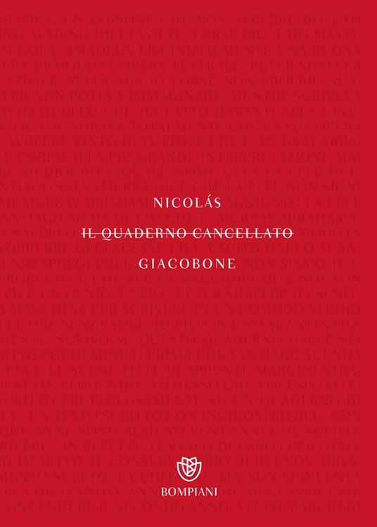 Il quaderno cancellato - Nicolás Giacobone - copertina