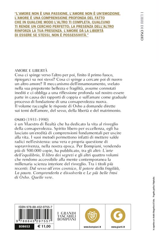 Amore e libertà - Osho - Libro Bompiani 2018, Varia. Straniera