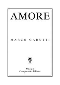 Amore - Marco Gabutti - copertina