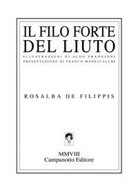 Il filo forte del liuto - Rosalba De Filippis - copertina