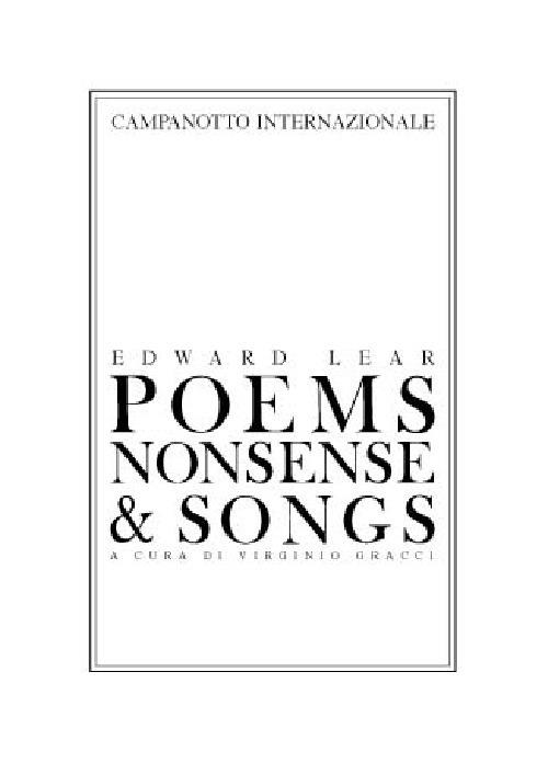 Poems, nonsense & songs - Edward Lear - copertina