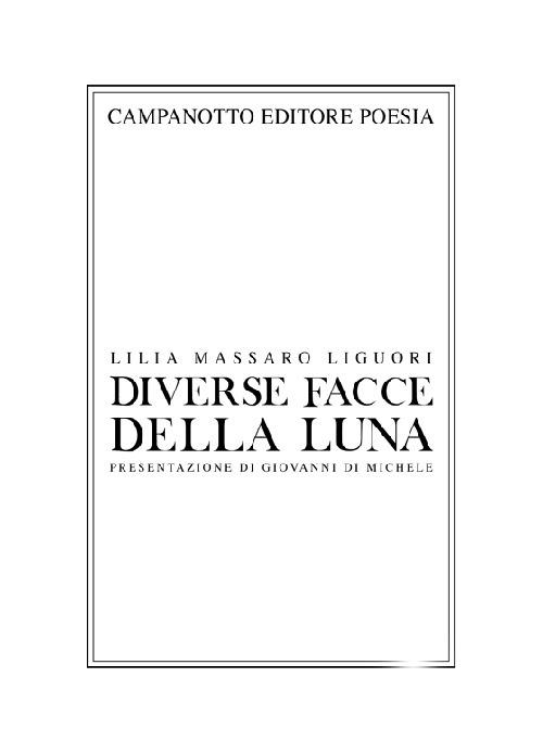 Diverse facce della luna - Lilla Massaro Liguori - copertina