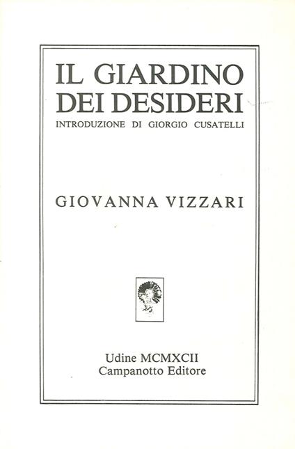 Il giardino dei desideri - Giovanna Vizzari - copertina