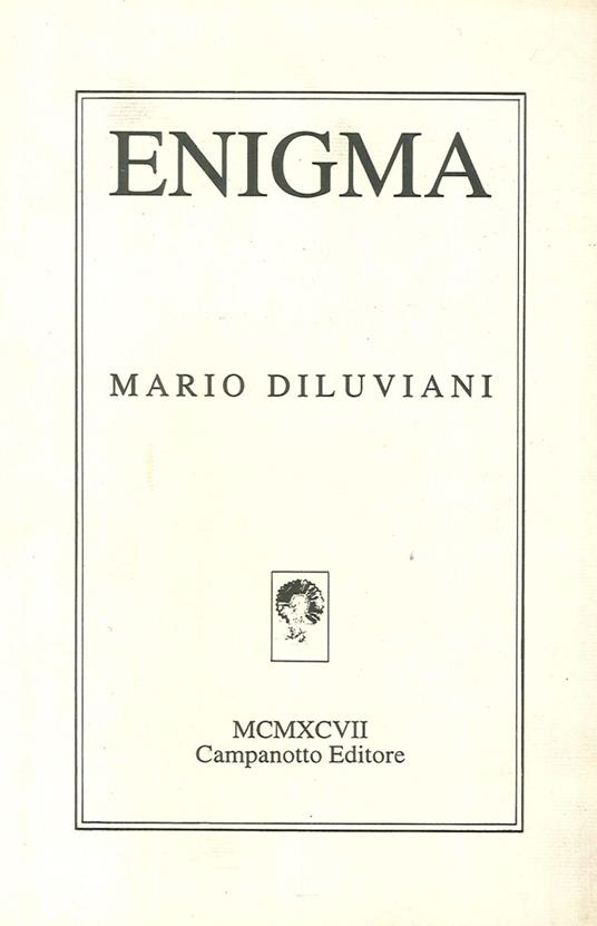 Enigma - Mario Diluviani - copertina