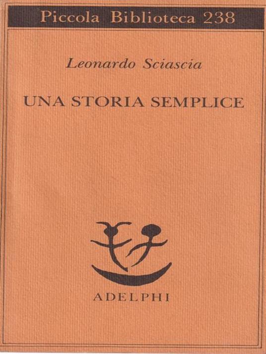 Una storia semplice - Leonardo Sciascia - copertina