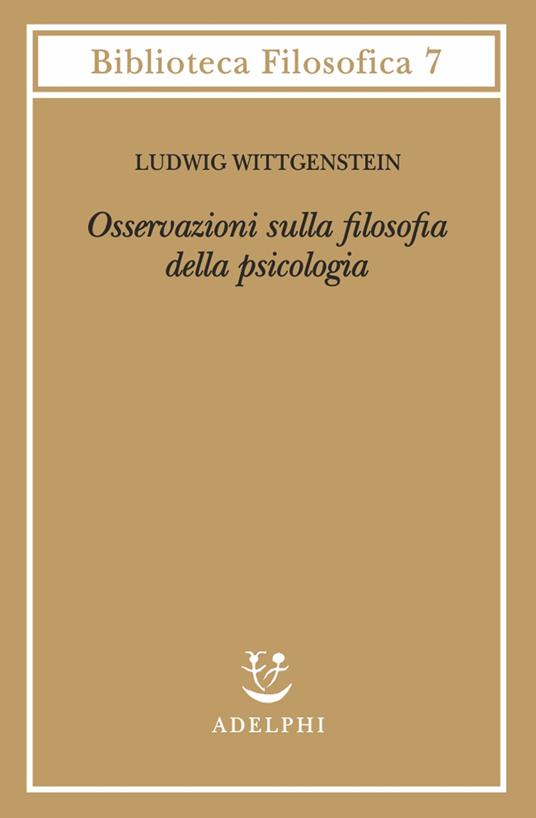 Osservazioni sulla filosofia della psicologia - Ludwig Wittgenstein - copertina