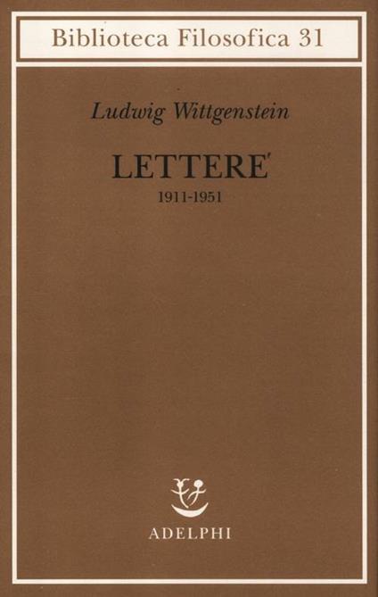 Lettere 1911-1951 - Ludwig Wittgenstein - copertina