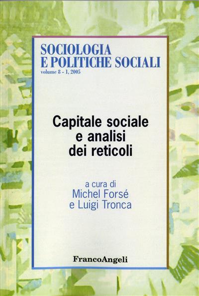 Capitale sociale e analisi dei reticoli - copertina