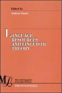 Language resources and linguistic theory - copertina